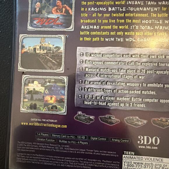 WDL World Destruction League: Thunder Tanks (PlayStation 2 PS2) Tested Complete - Picture 8 of 9